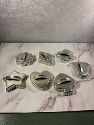 Set Of Vintage Stamped Aluminum Cookie Cutters