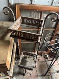 Wrought Iron Two Tier Plant Stand