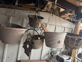 Mixed Hanging Basket And Decor Lot