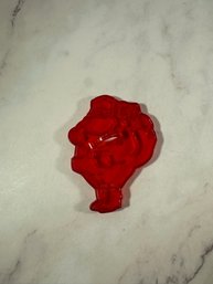Vintage HRM Red Plastic Santa With Toy Sack Cookie Cutter
