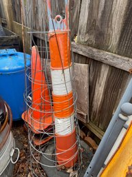 Mixed Lot - Tomato Baskets And Orange Construction Cones