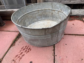 Galvanized 3 Vintage Tub
