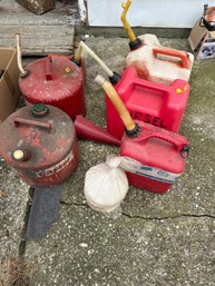 Large Lot Of Gas Cans