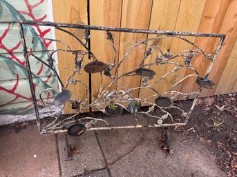 Antique India Diya Puja Candle Holder Iron Hand Forged Monkey In Diwali