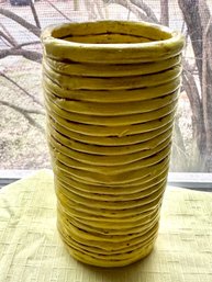 Yellow Coil Pottery Vase