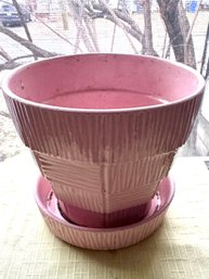 McCoy Vintage Pottery Pink Planter Pot