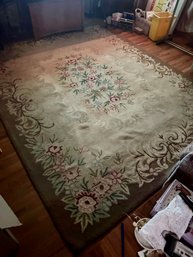 Outstanding Vintage Floral Hook Rug
