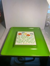 Georges Briard Vintage Signed Tile Platter