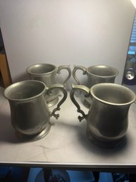 Lot Of Four Antique Hallmarked Mugs