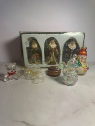 Mixed Vintage Christmas Lot Ornaments And More