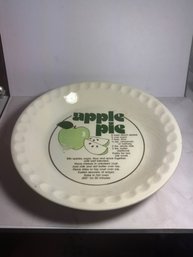 Vintage Apple Pie Recipe Dish Pie Plate