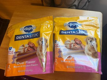 Lot Of Two Large Bags Of Pedigree Denta Sticks Dog Treats