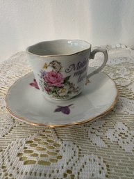 Napco Ware Mother Means Love Vintage Tea Cup And Saucer Set