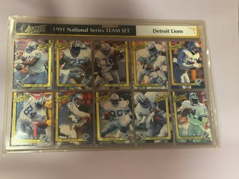 Vintage 1991 Action Packed National Series Detroit Lions 10-card Football Team Set