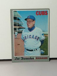 Vintage 1970 Topps Baseball Card #291 Featuring Chicago Cubs Manager Leo Durocher