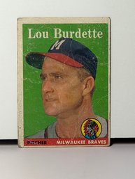 Vintage 1958 Topps #10 Lou Burdette Baseball Card