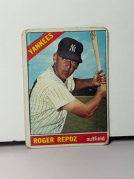 Vintage 1966 Topps Baseball Card #138 Featuring Outfielder Roger Repoz