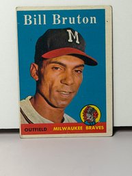 Vintage 1958 Topps Bill Bruton #355 Baseball Trading Card