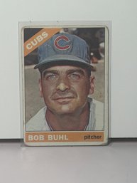Vintage 1966 Topps Bob Buhl #185 Baseball Card