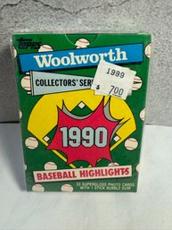 1990 Topps Woolworth Collectors' Series Baseball Highlights Card Set