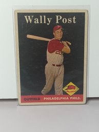 1958 Topps Wally Post Baseball Card
