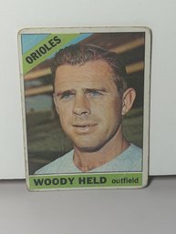 1966 Topps Woody Held #136 Baseball Trading Card