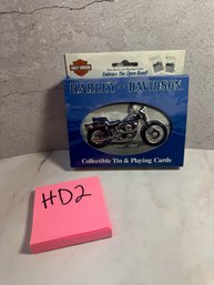 Vintage Harley-Davidson Collectible Tin & Playing Cards