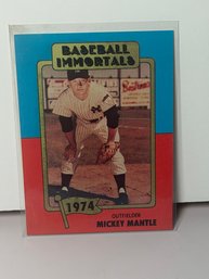 1980 SSPC Baseball Immortals Trading Card Mickey Mantle
