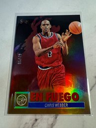 Chris Webber /49 En Fuego Insert Trading Card From The Panini Decades Pop-culture Release