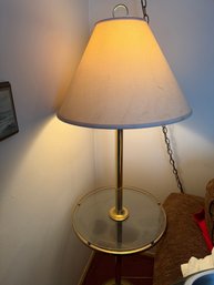 Floor Lamp With Attached Glass Round Table