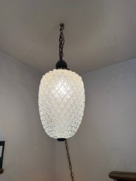 FABULOUS Vintage Glass Swag Light Lighting Lamp Lantern Working!