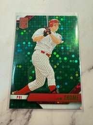 2026 Panini Donruss Elite Green Disco Parallel Jim Thome Philadelphia #17 Baseball Trading Card