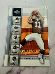2004 Upper Deck NFL Players Rookie Premiere #13 Trading Card Featuring Kellen Winslow Jr.