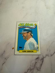 1989 Topps Kirk Gibson All-Star #396 Baseball Trading Card