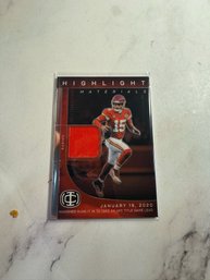 2025 Panini Patrick Mahomes Icons Collection Highlight Materials Football Trading Card Red Relic