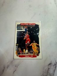 1996-97 Upper Deck Collector's Choice #25 Michael Jordan 'Bulls Victory Tour '95-96: Win #41' Basketball Card