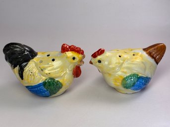 Vintage Salt And Pepper Shaker - Roosters