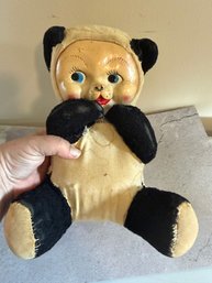 Vintage Panda Stuffed Animal Doll