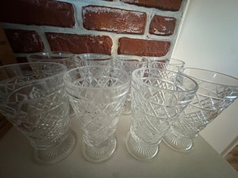 Vintage Depression Glass Footed Tumbler Lot