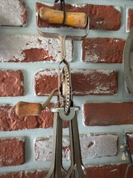 Vintage Kitchen Decorative Tool Wood Handled Egg Beater