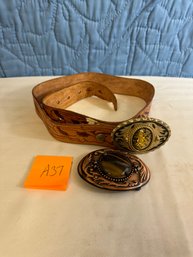Vintage Belt Buckles And Belt
