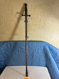 Unique Antique Sword With Detailed Sheath