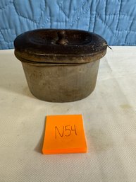 Vintage Lidded Metal Dish With Screen