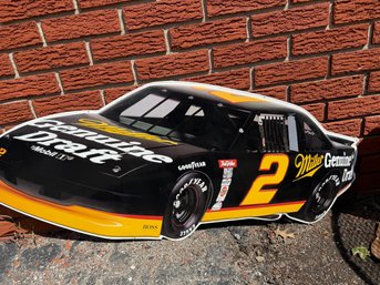 Vintage 1990s Rusty Wallace Miller Genuine Draft #2 NASCAR Sign