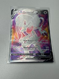 Hisuian Zoroark V Full-art Promo Trading Card (Black Star Promo #SWSH297)
