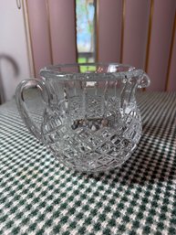 Vintage Heavy Lead Crystal Pitcher