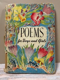 Vintage 1945 Children's Poetry Book Titled Poems For Boys And Girls From The Story Hour Series