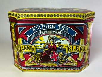 Vintage Huntley Boorne And Stevens Empire Tea Tin  Canister