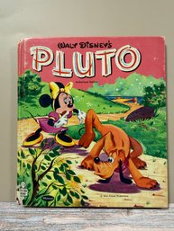 Vintage 1957 Hardcover Copy Of Walt Disney's Pluto Published By Whitman Publishing As Part Of The Tell-A-Tale