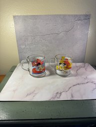 Vintage 1978 McDonald's Garfield Glass Mug Featuring A Colorful Illustration Of Garfield And Odie